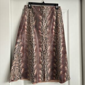 Cristina Snake Print Midi Skirt Contemporary Chic Sz 8